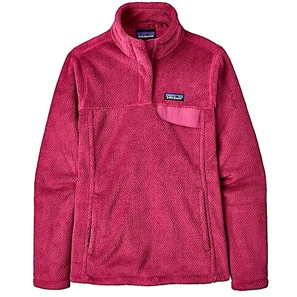 Patagonia Rubellite Star Pink Re-Tool Snap-T Pullover Fleece Sweater Top - Picture 11 of 12